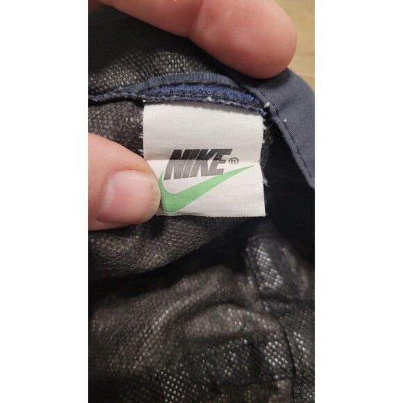 Vtg Nike Panel Swoosh Logo Lightweight Running Outdoor Hiking Hat Cap Blue - Picture 5 of 9